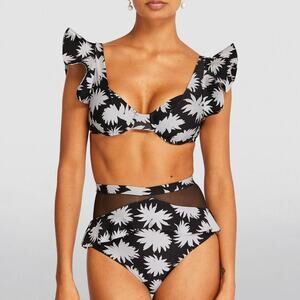 PATBO Ruffled Dahlia Bikini Set